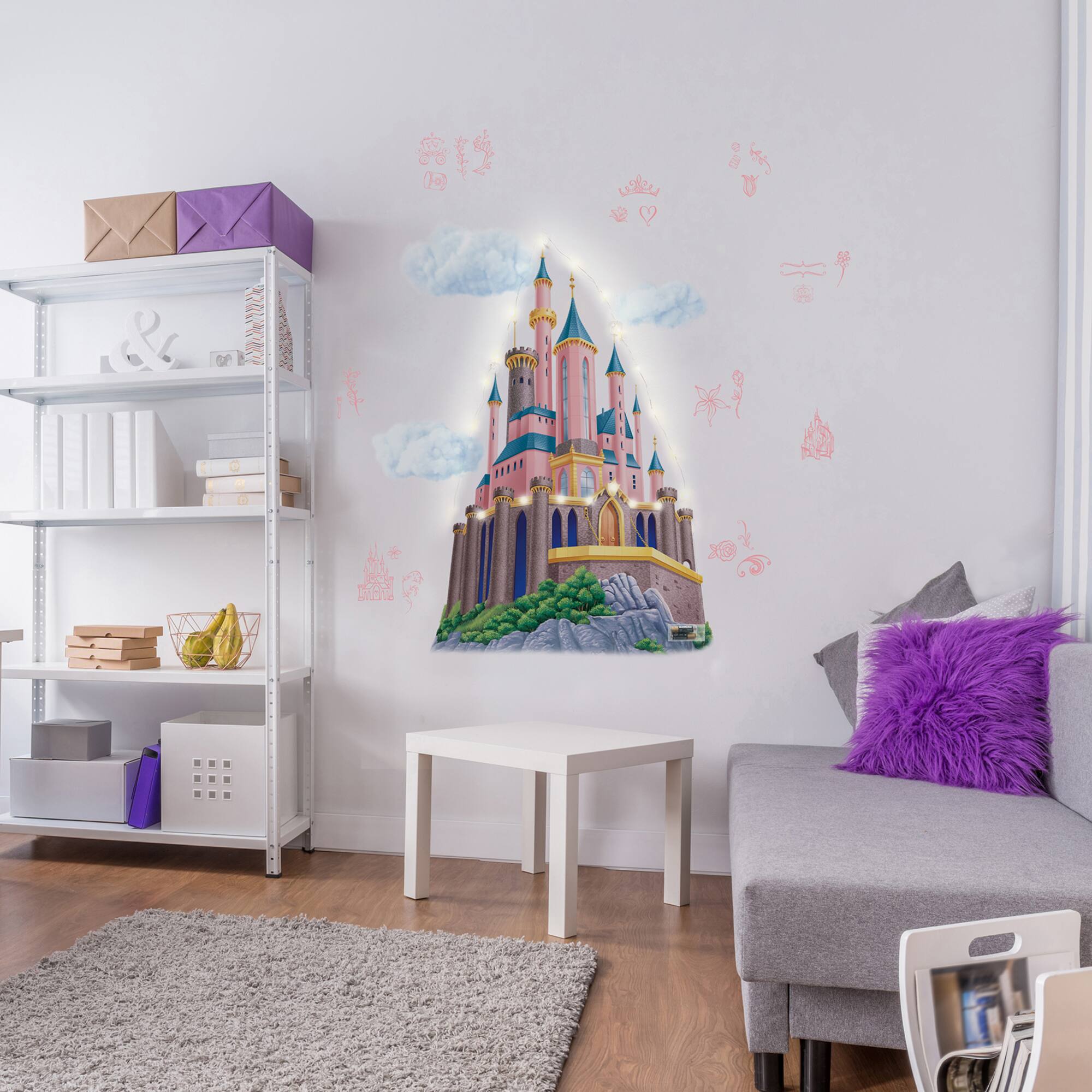 RoomMates Disney® Princess Castle XL Giant Wall Decals with String Lights